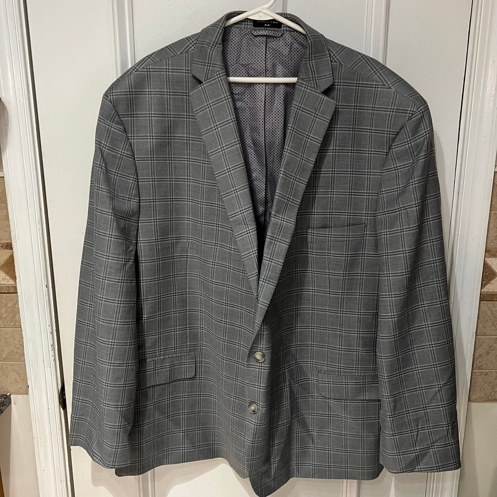 Shaquille O'Neal Grey Plaid Blazer XLG (2475)